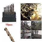 Набор кобальтовых спиральных Сверл из быстрорежущей стали M35 для сверления металла и дерева, 19 шт.лот, 1-10 мм