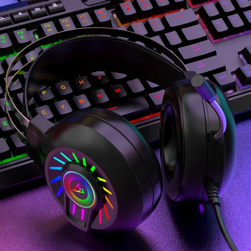 USB головная компьютерная игровая гарнитура с микрофонный Переключатель