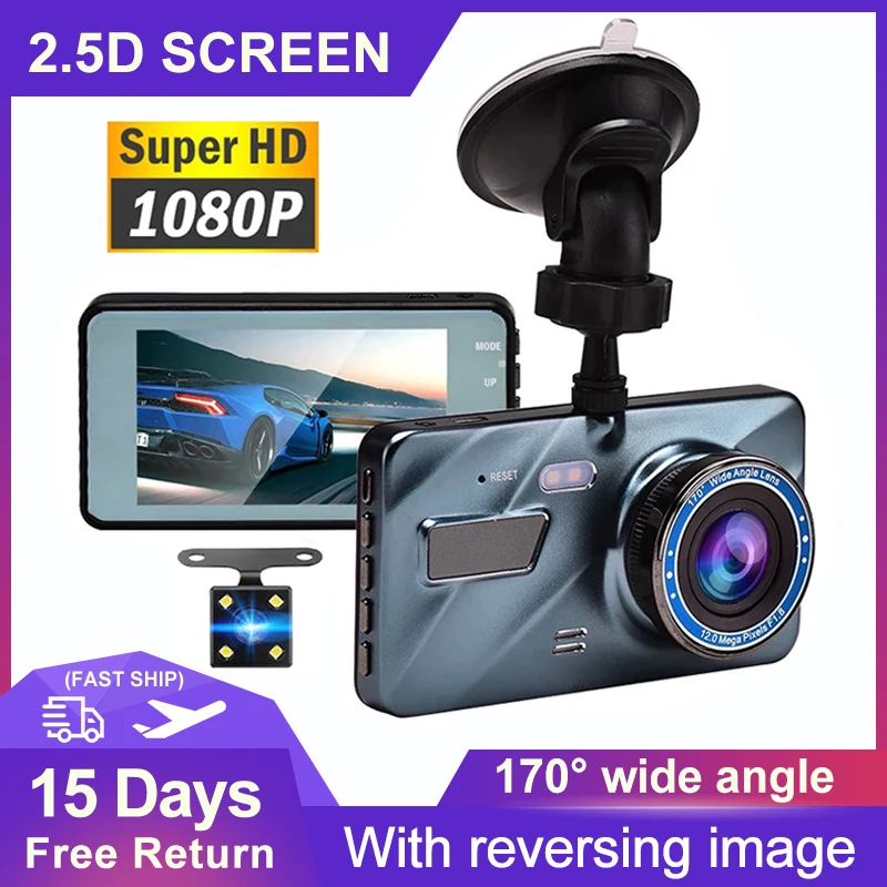 HD 1080P Car DVR Dash Cam Video Recorder Rear View Dual Camera Full   3.6