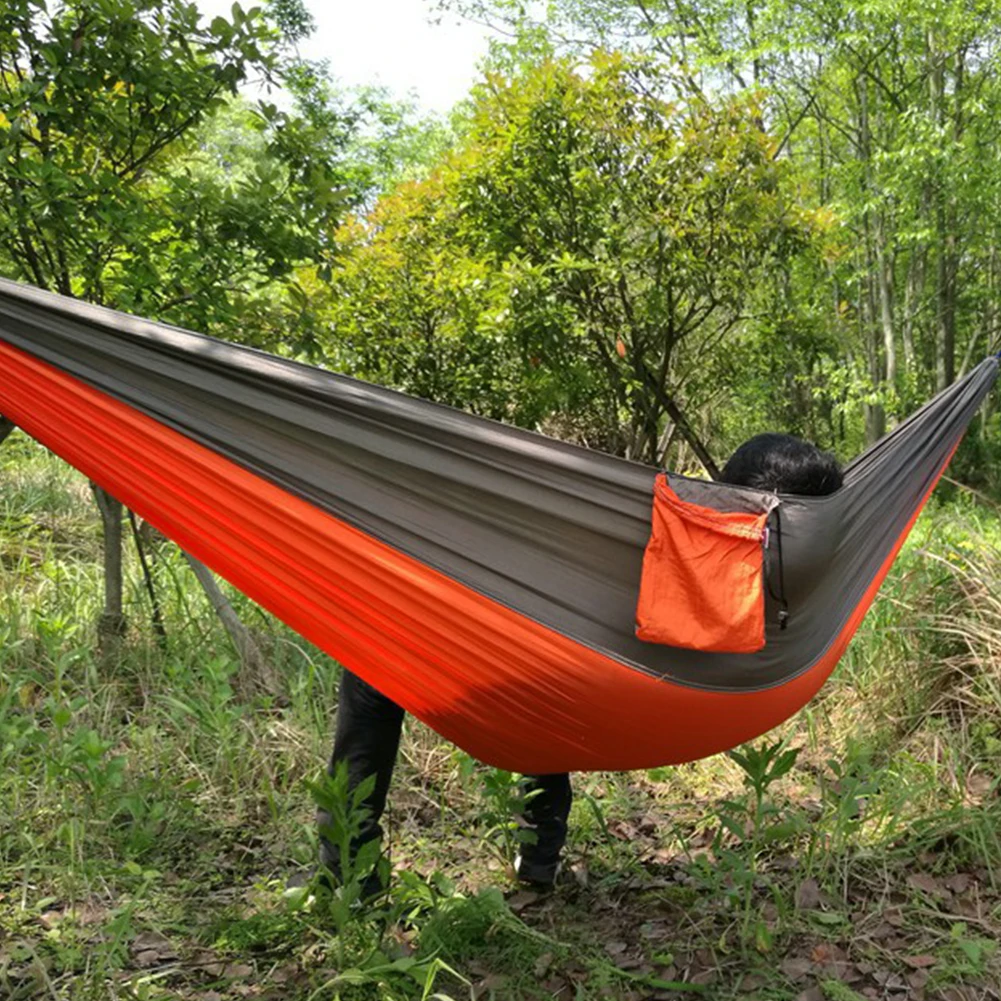 

Single Double Hammock Adult Outdoor Backpacking Travel Survival Hunting Sleeping Bed Swing Chair Bed Camping Hunting Hammock