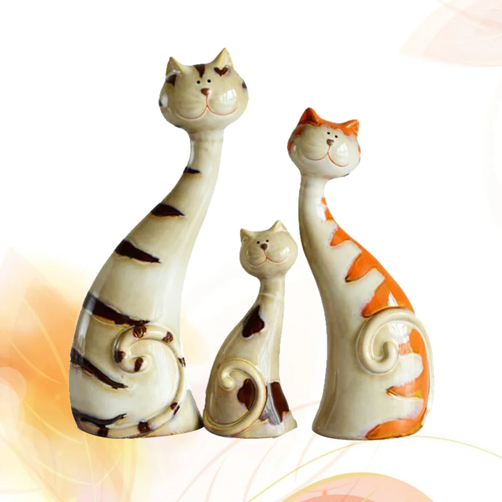 

Керамические поделки с тремя котятами, жаростойкие изделия для украшения гостиной z8