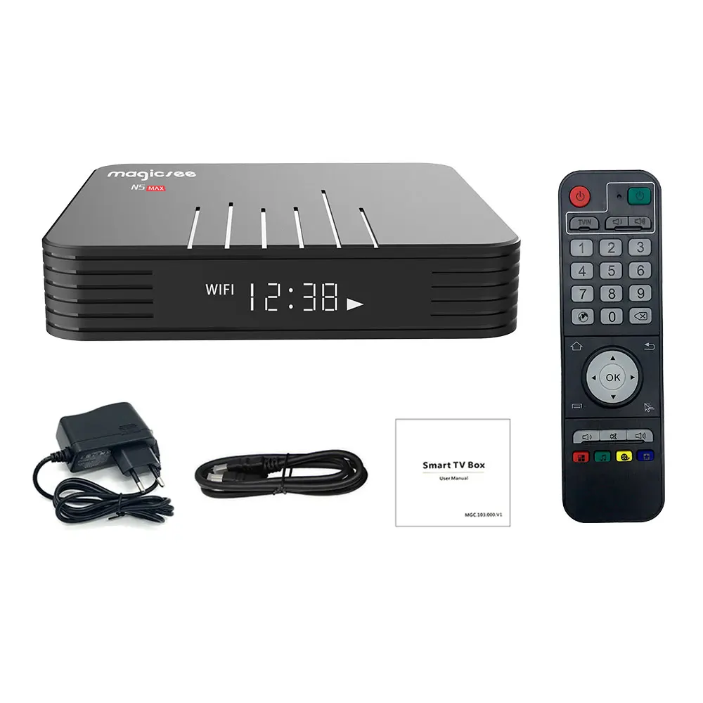 ТВ приставка Magicsee N5 Max Android 9 0 Amlogic S905X3 4 Гб ОЗУ 128 ПЗУ Wi Fi bluetooth 4K 8K
