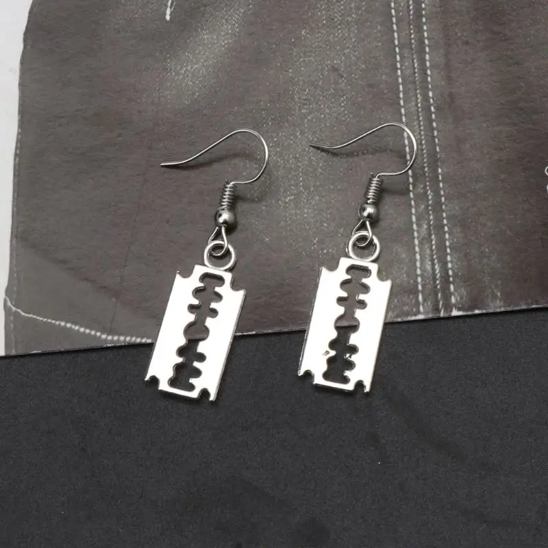 Креативные антикварные наручники лезвие зубная щетка доллар висячие серьги