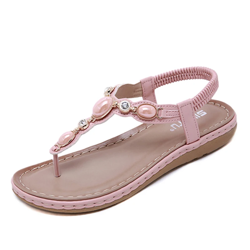 Новинка 2019 года летние женские сандалии в богемном стиле зажим со стразами