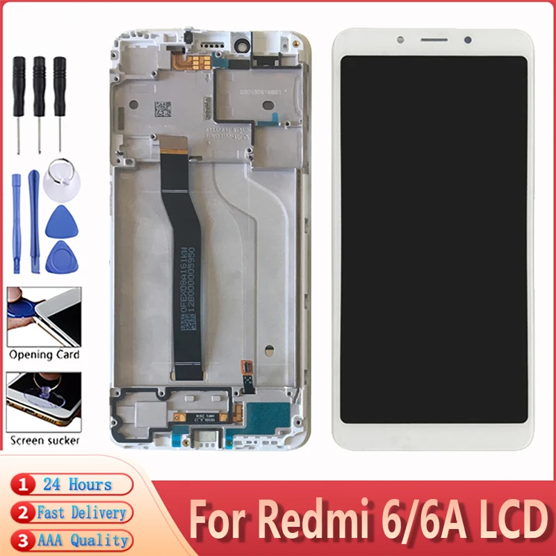 

Оригинальный модуль дисплея для Xiaomi Redmi 6A/6 дисплей сенсорный экран в сборе дигитайзер бесплатные инструменты для Redmi 6A/6 ЖК-дисплей