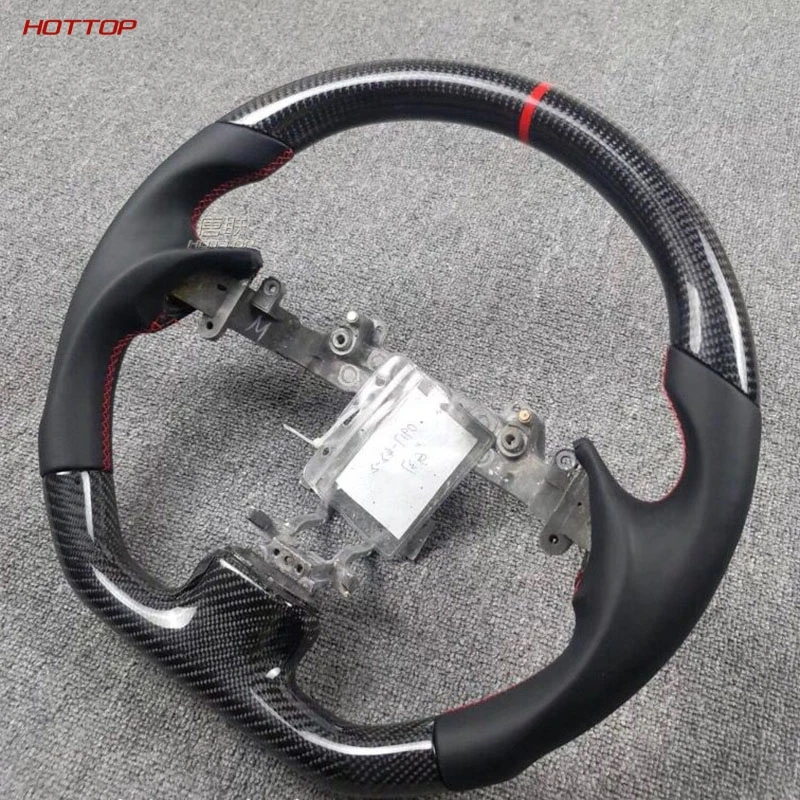 Продажа Для 2008 Infiniti G35X в сборе без рычага переключения передач весло из углеродного волокна руль перфорированный кожаный руль