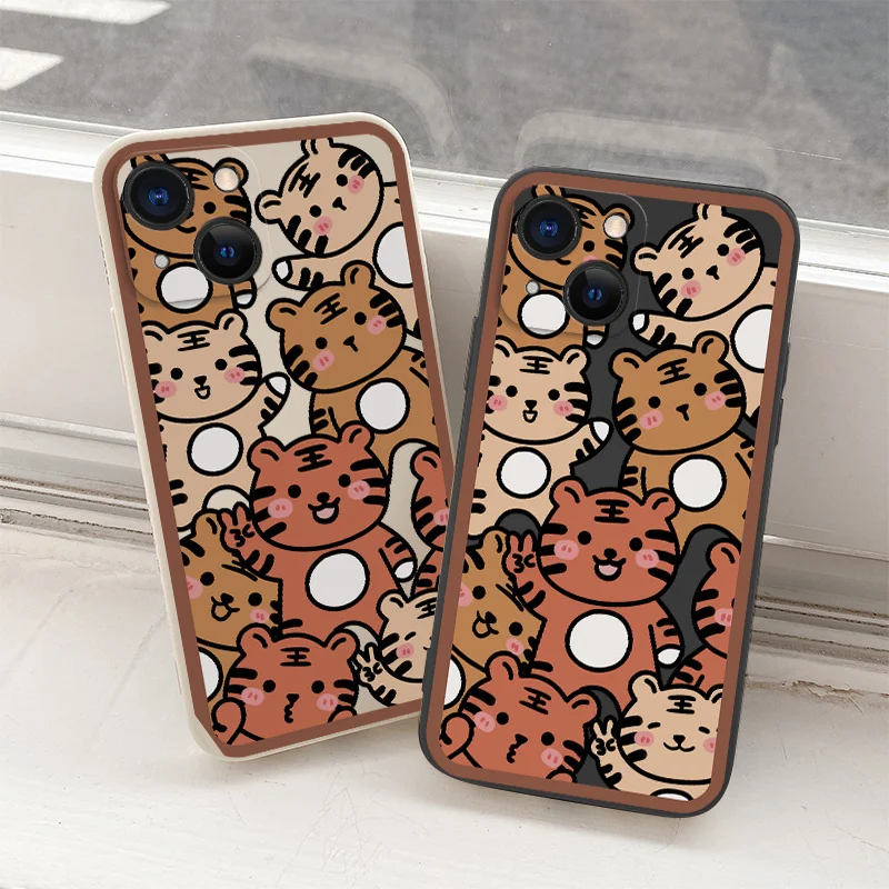 

Tiger Family Lens Protection Case For iPhone 13 12 Pro Max Mini 11 Pro Max X XR XS MAX SE2020 8 7 Plus 6 6S Plus Phone Cover