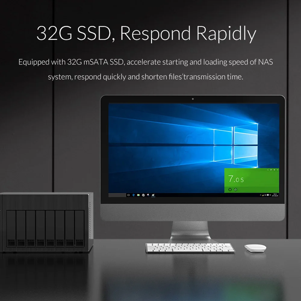 Сетевое хранилище ORICO OS Series NAS 2 5 3 'Ɗ Bay с RAID Gen7 SATA к USB3.0 HDMI RJ45 Аудио 48 ТБ EU Plug HDD