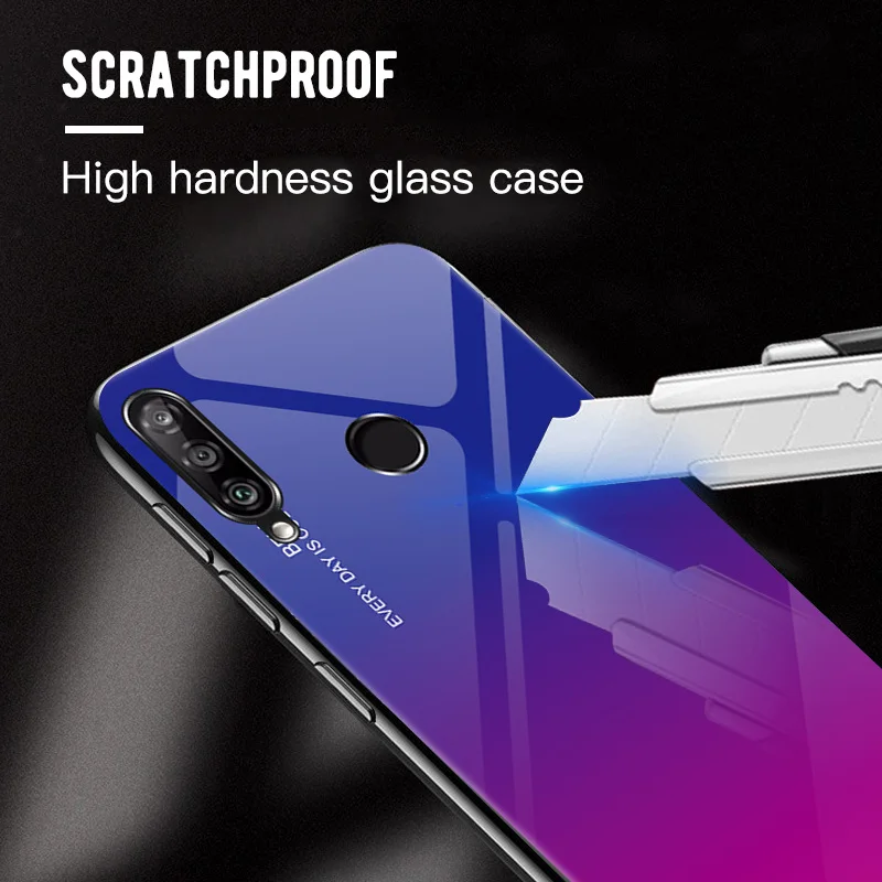 Градиентный 9H чехол из закаленного стекла для huawei Honor 10i Enjoy 9s 20i 20 Lite P Smart Plus 2019