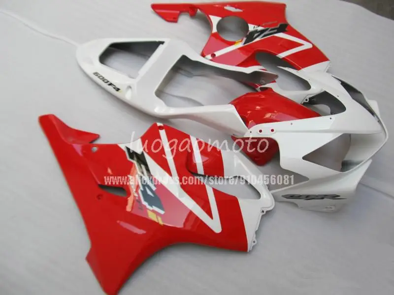 

Комплект обтекателей под давлением для HONDA CBR600F4i 01 02 03 CBR600 F4i 2001 2002 2003 Кузов мотоцикла # Красный Белый