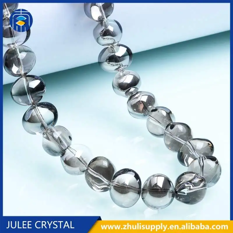 A65-014 JuleeCrystal бусины в форме картофеля 16 мм яйцо бусины оптом хрустальные Овальные Бусины - Цвет: A65-014