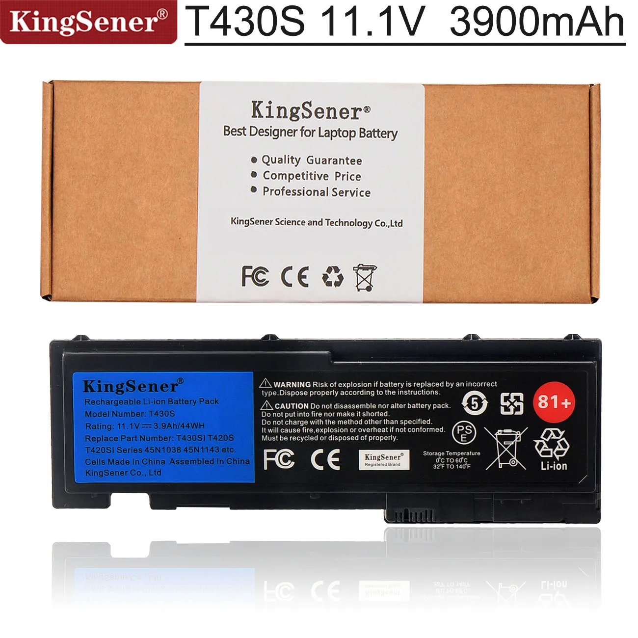Kingsener 2022 81 Mais Bateria do Portátil para Lenovo Thinkpad T430s T420s T420si T430si 45n1039 45n1038 45n1036 42t4846 42t4847 44wh Baterias p/ laptop