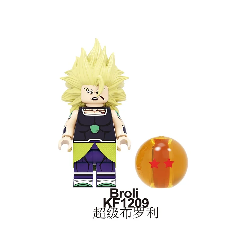 Одиночная строительные блоки Dragon Ball серия кирпич Broli Son Goku Torankusu Gogeta фигурки для детской коллекции игрушки KF6098
