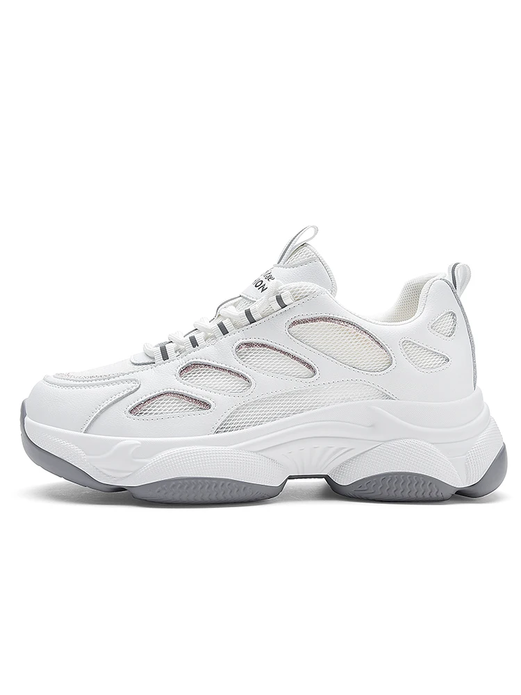 

Round-Toe Platform Low-Top Shoes Lace-Up Color Matching Sports Casual Shoes Water Platform Women'S Shoes