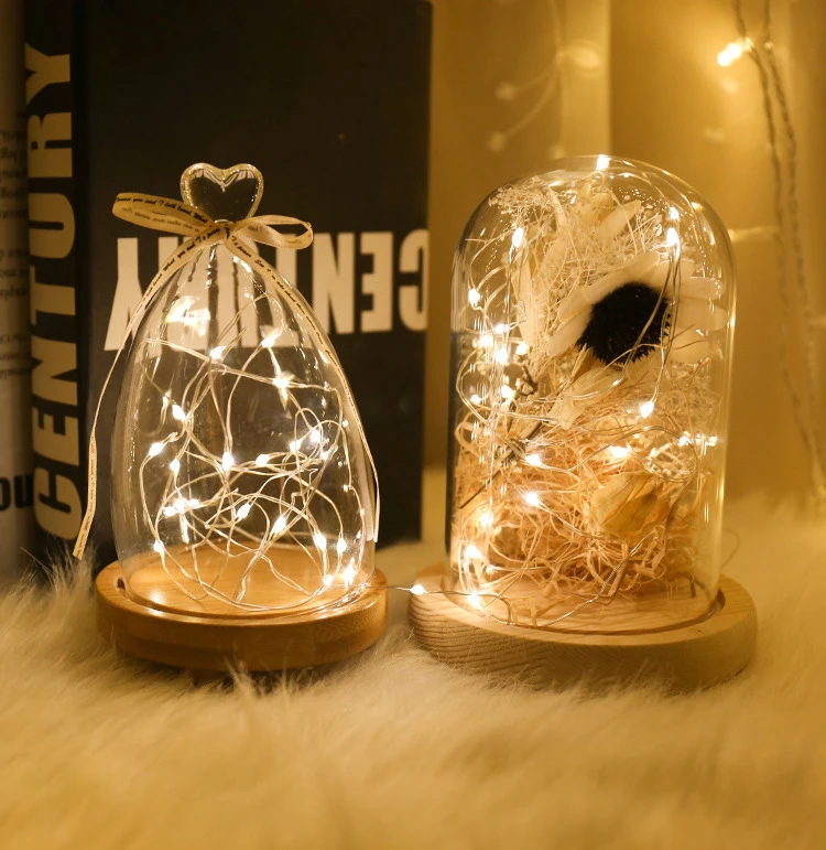 5 м 10 светодиодная гирлянда Серебряная медная проволока с батареей АА для