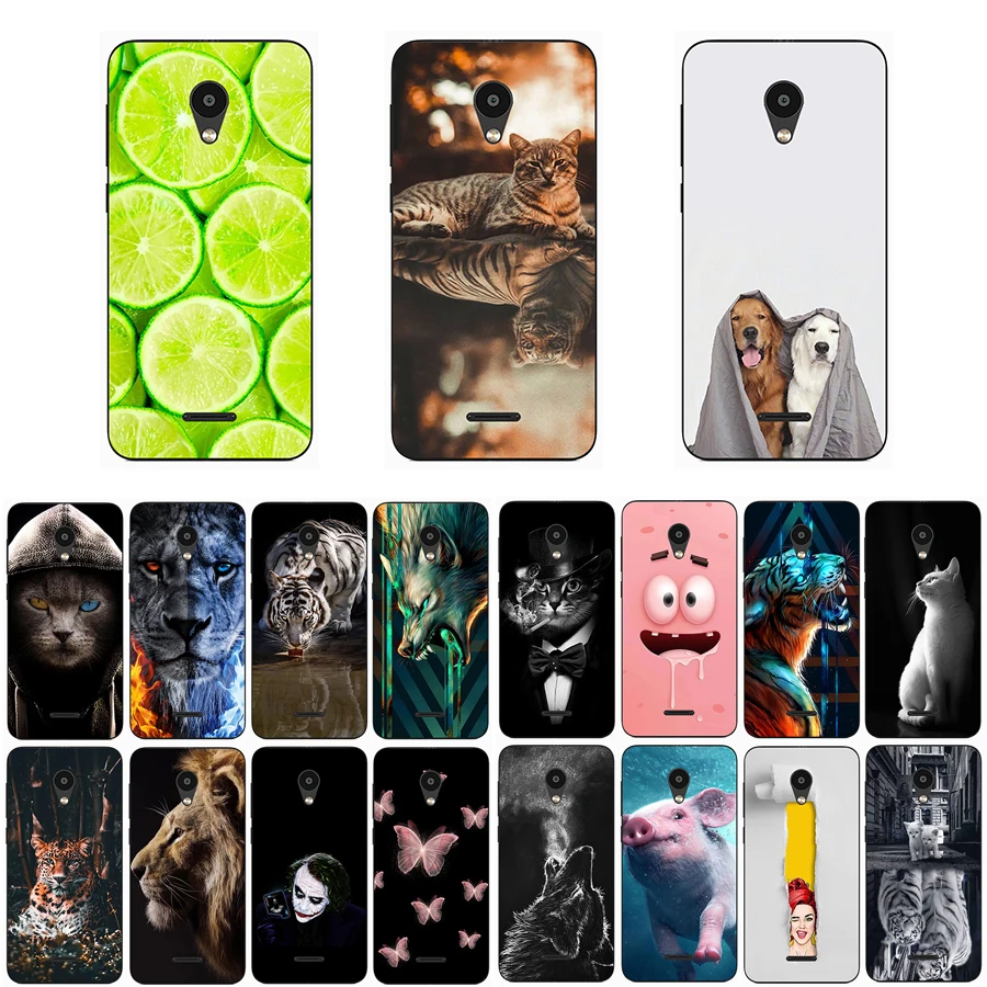 Чехол-накладка для Meizu C9 силиконовый с рисунком волка | Мобильные телефоны и