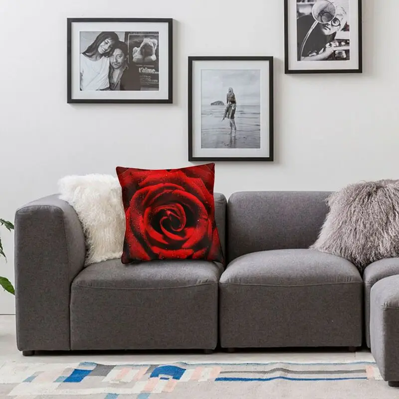 

Romantic Rose Flowers Cushion Cover 40x40 Home Decor 3D Print Floral Pattern Throw Pillow Case for Living Room Double-sided