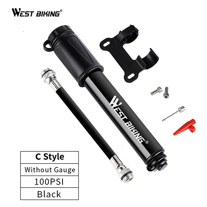 

WEST BIKING Portable Bicycle Pump Cycling Inflator Hand Pump For Bicycle 150PSI Presta/Schrader Road MTB Mountain Bike Pump