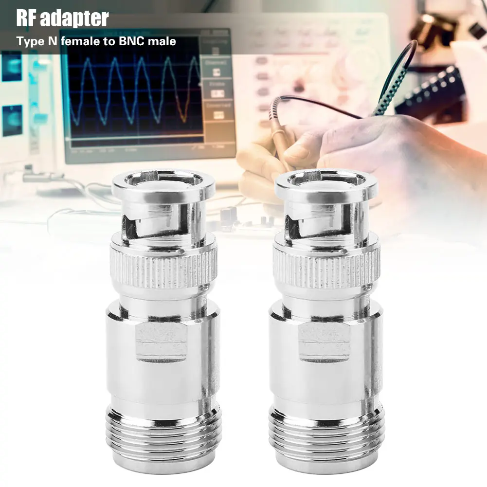 2шт тип N гнездо к BNC папа Конвертер Разъем PTFE RF разъем коаксиальный адаптер