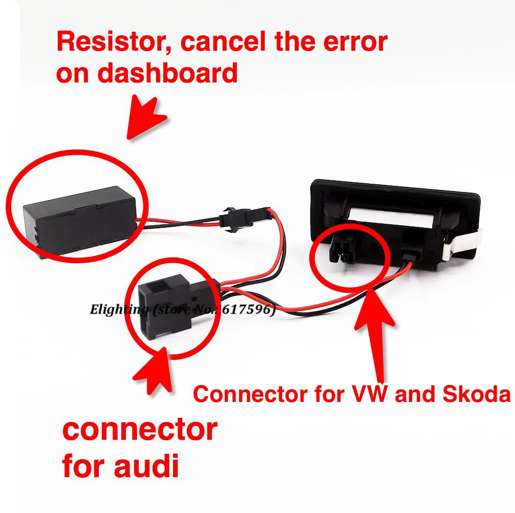 2 шт. 24SMD светодиодный номерной знак светильник подходит для VW Golf 6 7 Вариант ЭОС