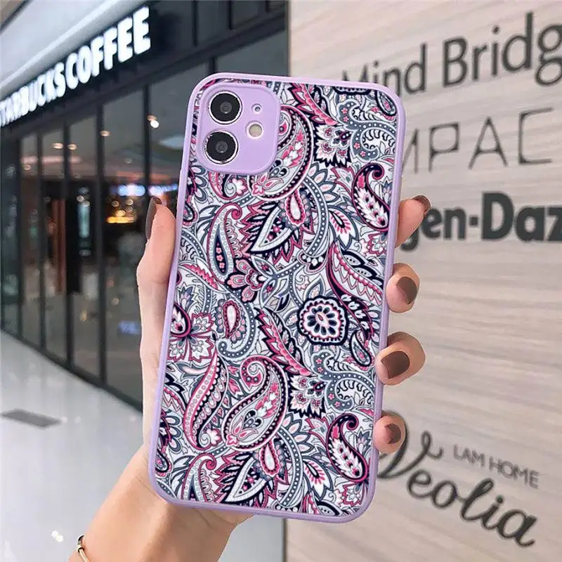 

Paisley Patterned African elements Phone Cases matte transparent For iphone 7 8 11 12 plus mini x xs xr pro max cover