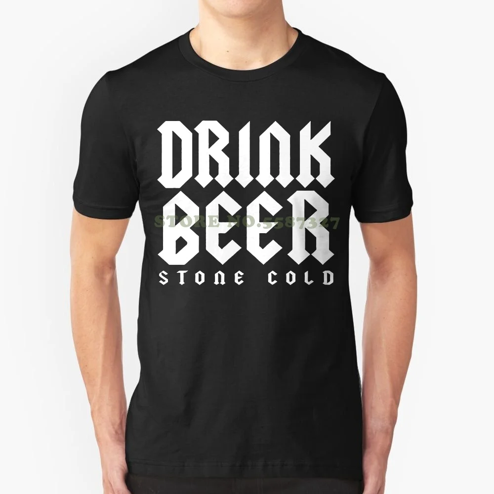 

Футболка с круглым вырезом, новинка, рекламная футболка с коротким рукавом, с круглым вырезом, Стив Остин, Ф-страх, питьевой пиво, модные футб...