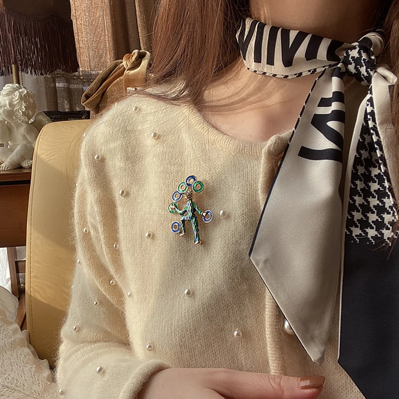 Креативные цирковые броши в виде полумесяца для женщин и детей Корсажная брошь