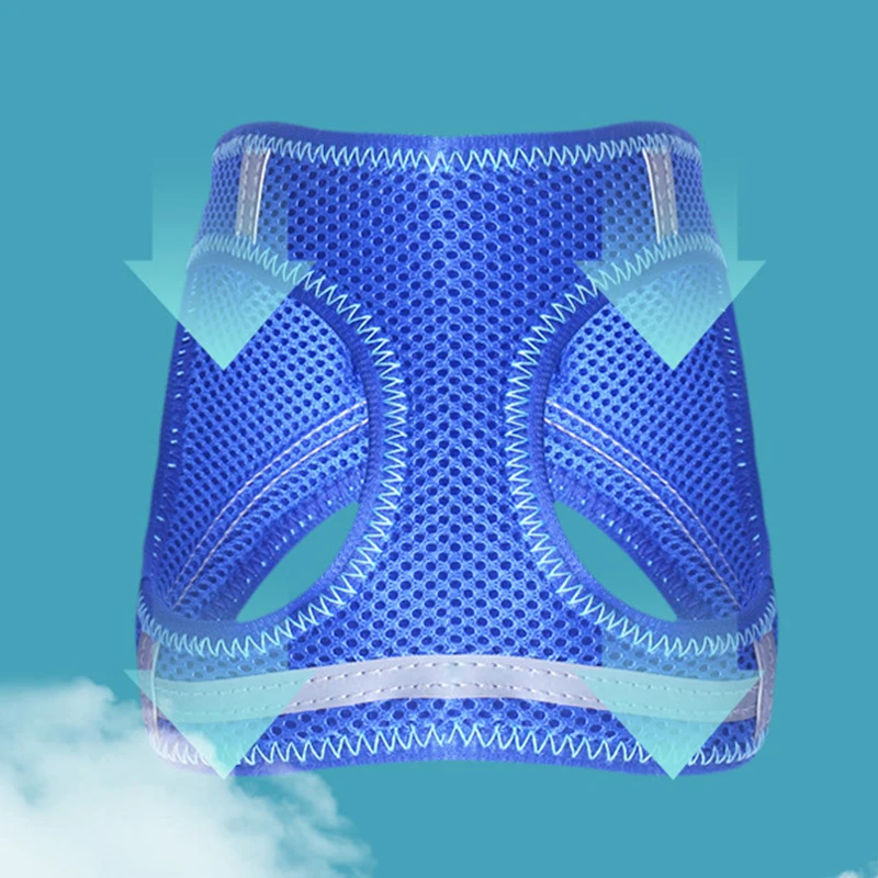 Светоотражающая шлейка для собак нагрудный ремень регулируемый поводок