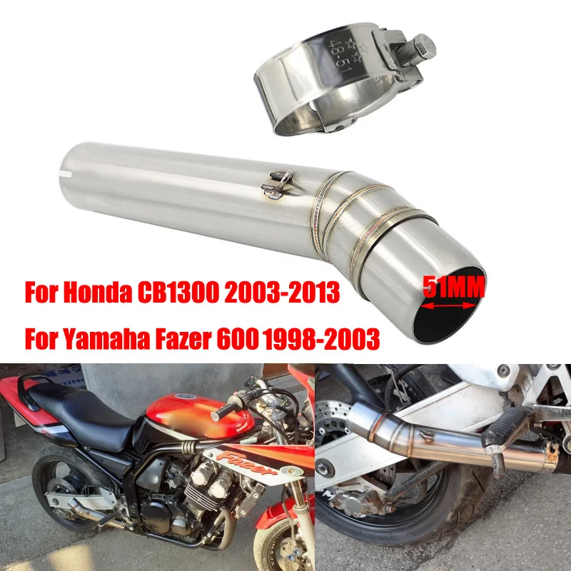 

Зажим для выхлопной трубы мотоцикла, средний глушитель 51 мм, для Yamaha FZS 600 Fazer 1998-2003 Honda CB1300 03-13