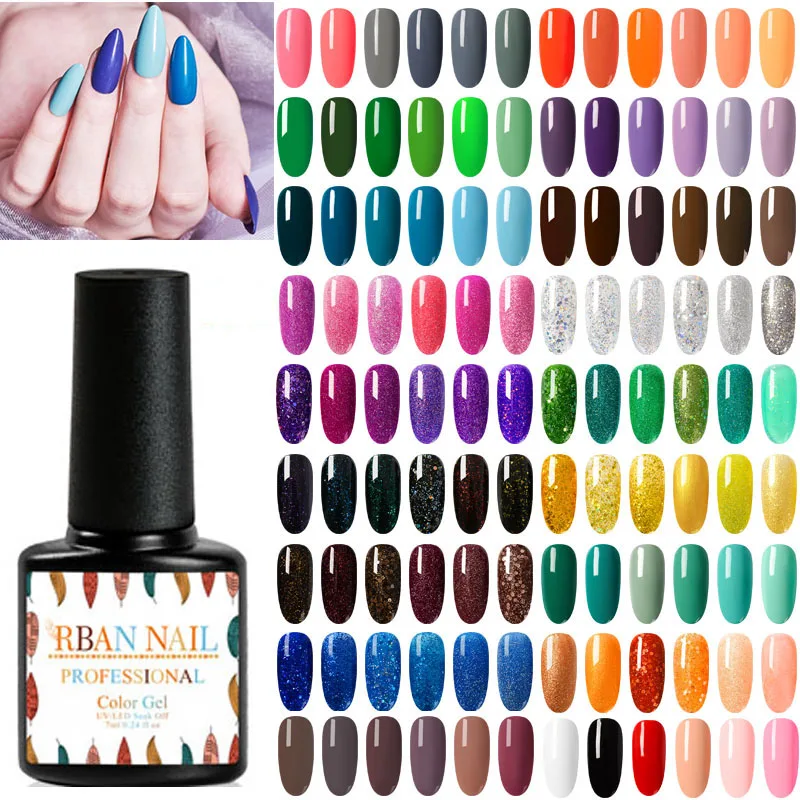 RBAN NAIL 6 шт./компл. стандартный набор искусственных гель удаляемый замачиванием