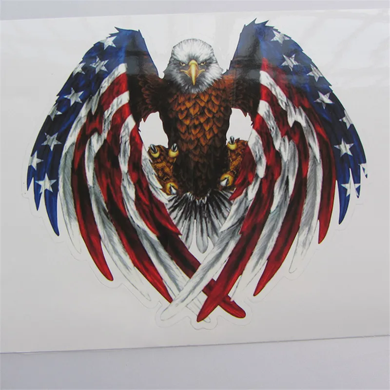 4 Styles Colour Sticker Automobile Body Printing Eagle Decal Cover Scratch Paint US FLAG EAGLE FLAME | Автомобили и мотоциклы