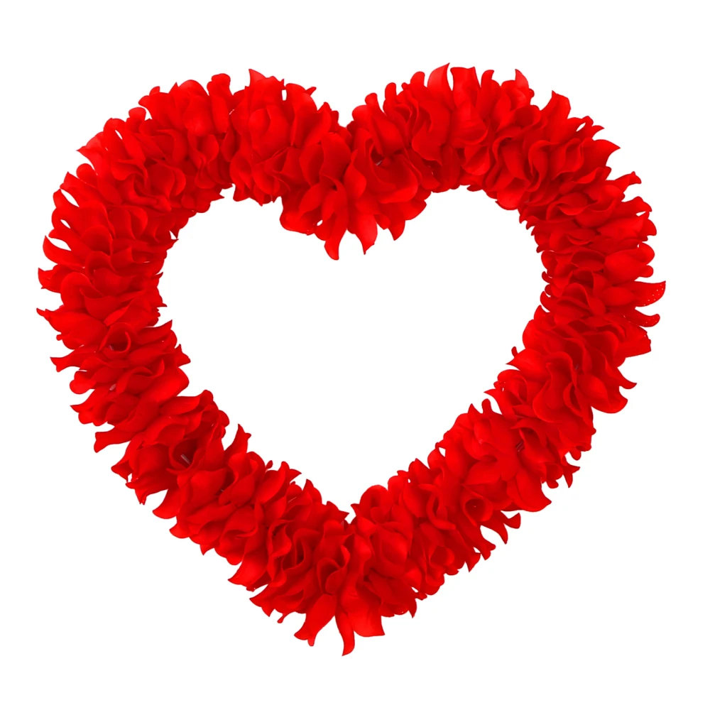 

Гирлянда из проволоки, искусственные цветы в форме сердца, сухие цветы для свадебного декора, домашнее уличное украшение, 32 см