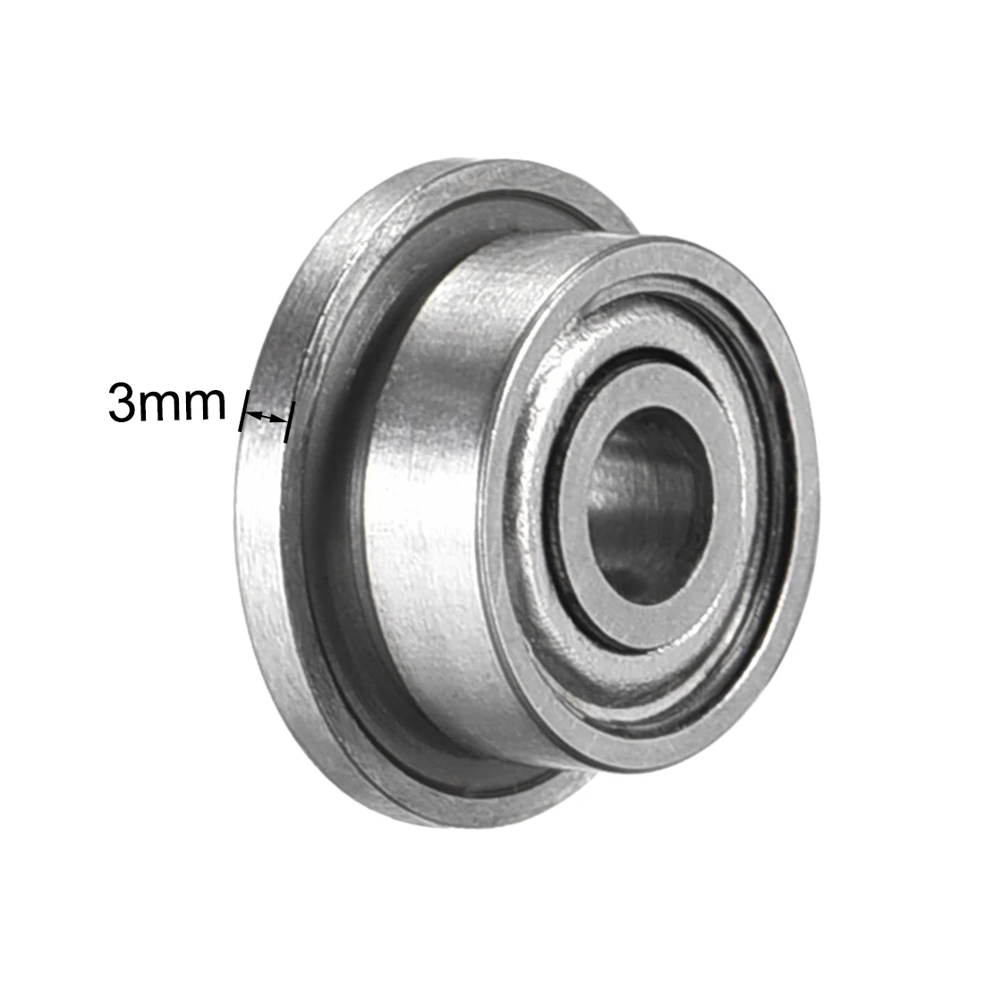 

uxcell 5pcs F692ZZ Flange Ball Bearing 2x6x3mm Double Metal Shielded (GCr15) Chrome Steel Bearings