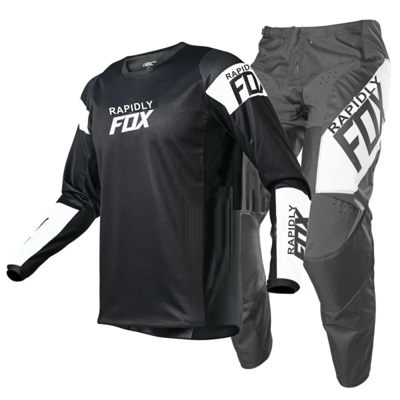 

New 2022 motorcycle racing suit rapidly fox 180/360 motocross jersey and pants mx Gear Set motorbike clothing mtb enduro