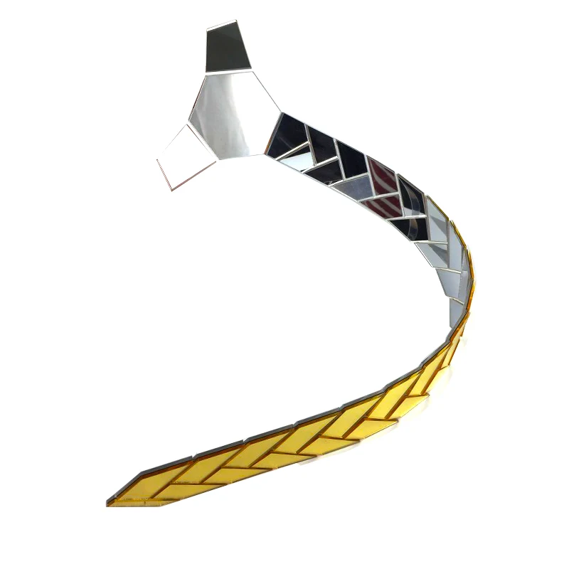 Reversible Mirror Necktie One side Gold n One Side Silver Classy  Ties Christmas Gift Acrylic Shining Ties Slim Tie Clip Set