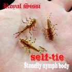 Новинка 30 шт.компл. stonefly nymph резиновый корпус и нимфы крючки комбинированный синтетический материал для вязания мух нахлыстом искусственные нимфы для рыбалки