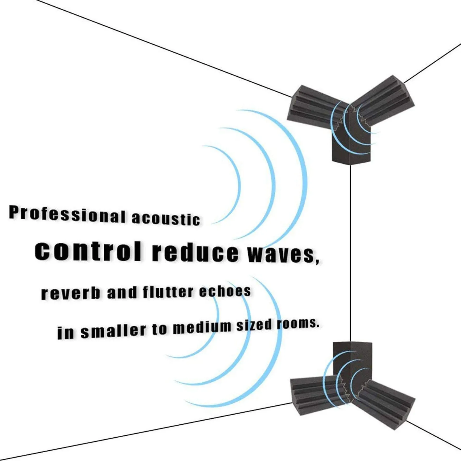 Пенопластовая акустическая студия Звукопоглощающая панельная плитка Защитная