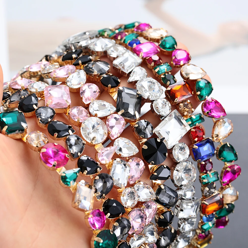 Повязка на голову в стиле барокко для женщин и девушек обруч с кристаллами