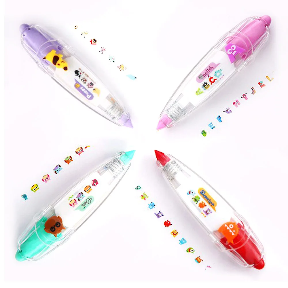 

1 pc New Arrival Kawaii Animals Press Type Decorative Correction Tape Diary Stationery School Supply