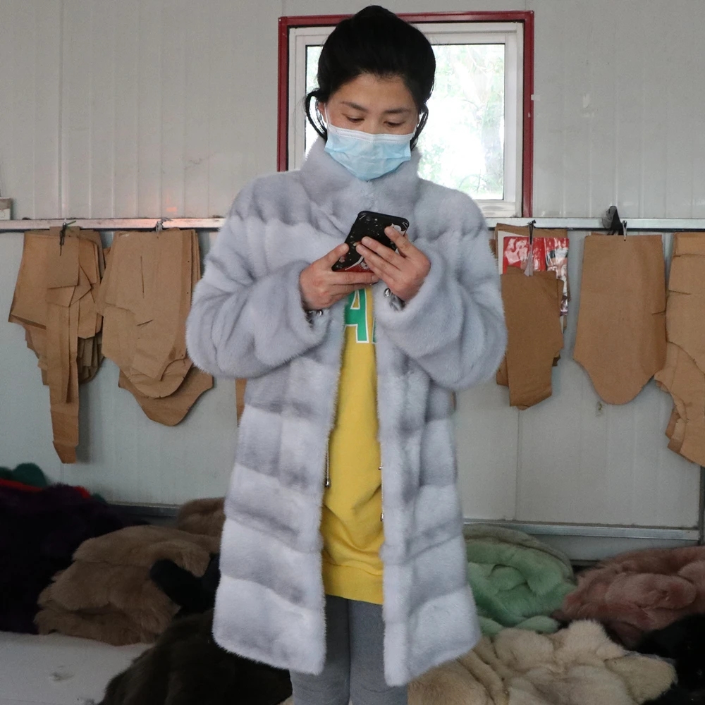 

Mink Fur Coat Oversize Women Winter Natural Fur Coats Female Warm Thick Long Genuine Leather Jackets Ladies Detachable 2021 New