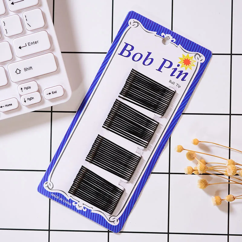 Популярные черные заколки для волос 60 шт./лот женщин женские невидимки невидимые