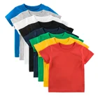 Футболка для мальчиков и девочек INPEPNOW, однотонная, с коротким рукавом, из 2020 хлопка, Dx002, лето 100%