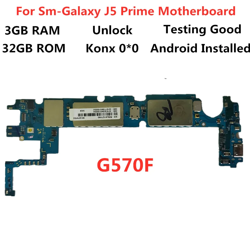 SamuelT оригинальная материнская плата для Samsung Galaxy J5 Prime разблокированная G570F 32GB logic