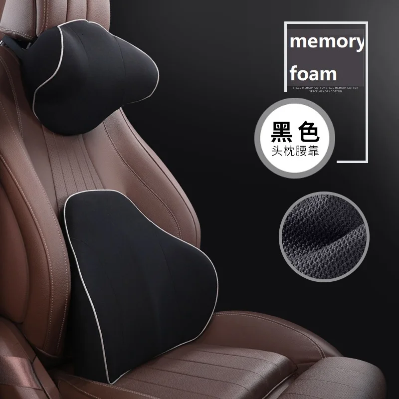 

Car Heck Pillow Support Seat Lumbar Cushion Memory Foam Relieve Back Pain And Absorb Stress Car Backrest Auto Accessories