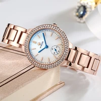 wwoor new rose gold watch for women top luxury diamond quartz wrist watch stylish elegant bracelet watch female gift reloj mujer