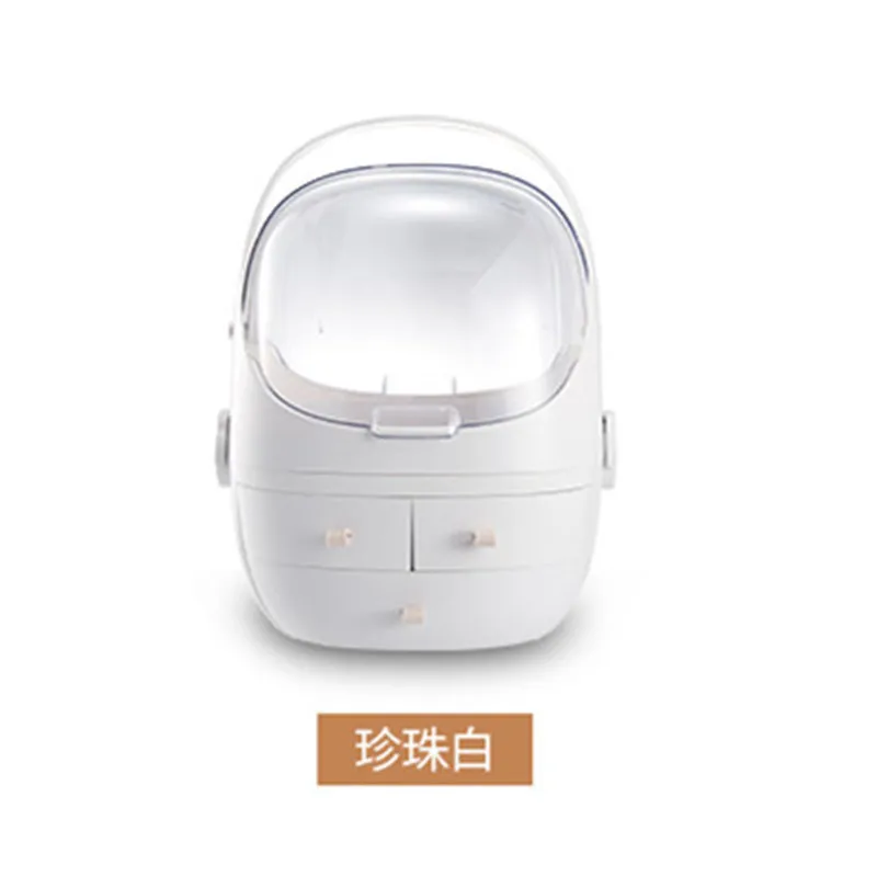 

Plastic Makeup Storage Box Portable Cosmetic Organizer Large Make Up Container Bathroom Storage Case Desktop Sundry