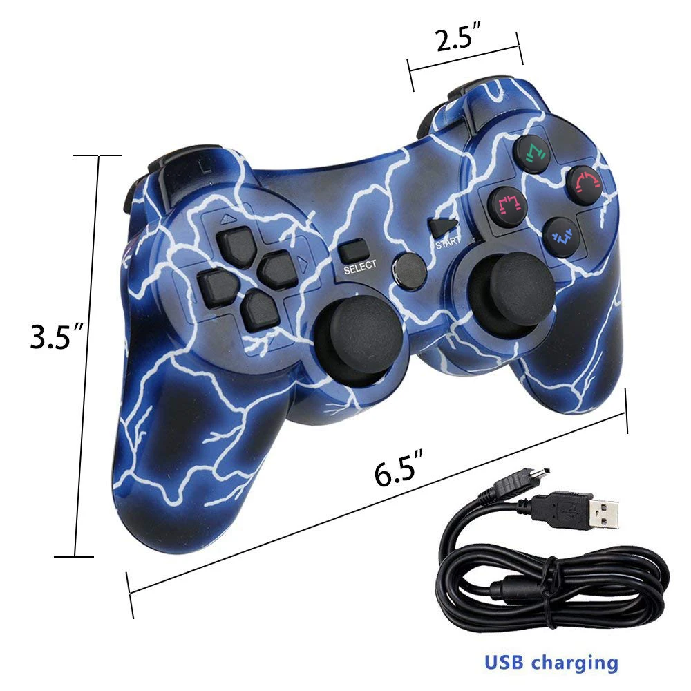 K ISHAKO беспроводной/проводной для PS3 контроллер геймпад Playstation3 двойной шок USB