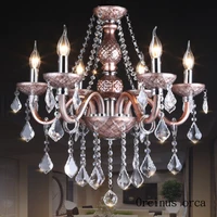 european luxury crystal chandelier hotel living room restaurant modern minimalist candle cafe chandelier
