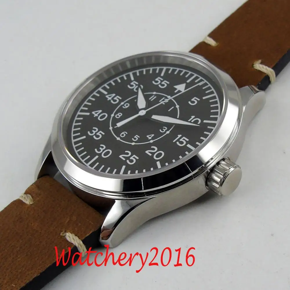 Оптовая продажа мужские автоматические часы-пилот из сапфирового стекла с