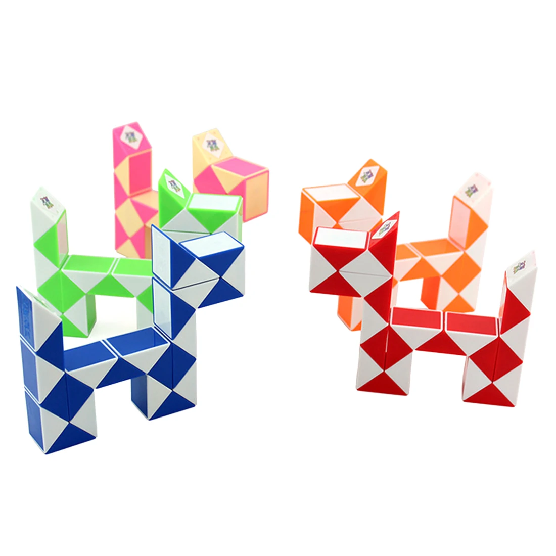 BBMW 36-section Twist Magic Ruler Snake Speed Cube Puzzle Toys - Yellow + White | Игрушки и хобби